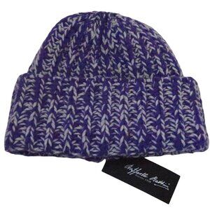 RAFFAELLO BETTINI marled cashmere beanie hat NWT